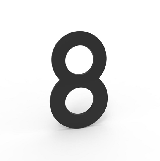 Picture of ESAFE HOUSE NUMBER E32/50/1,5 MATT BLACK TEXTURE NUMBER 8