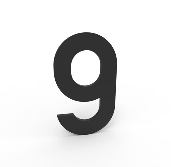 Picture of ESAFE HOUSE NUMBER E32/100/1,5 MATT BLACK TEXTURE NUMBER 9
