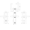 Picture of SKG3 SECURITY PLATES SUSPENDED LEVER/LEVER PROFILE CYLINDER HOLE 72MM WITH