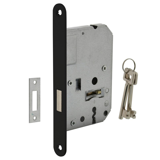 Picture of HOUSING CONSTRUCTION KEYPAD LOCK 55MM, ROUNDED BLACK LACQUERED, 20X17