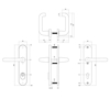 Picture of SKG3 SECURITY PLATES SUSPENDED LEVER/ LEVER PROFILE CYLINDER HOLE 72MM WITH