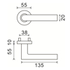 Bild von D4E ALU. FESTZIEBAR F1 TÜRKNAUF AUF ROSETTE L/R L90-MODELL