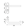 Afbeeldingen van D4E HEFSCHUIFDEURGREEP BUITEN F1 ALU 40X185X16 AFGER MET KTB PC69