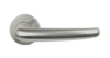Picture of D4E STAINLESS STEEL DOOR LEVER FIXED TURNABLE ON ROSETTE KL4 COUPE DESIGN