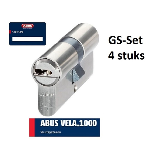 Picture of ABUS VELA 1000 CERT. SKG3 GS INCL.12SL. DOUBLE CYLINDER 30-30 SET 4PCS