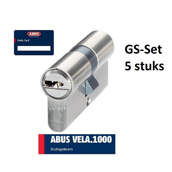 Picture of ABUS VELA 1000 CERT. SKG3 GS INCL.15SL. DOUBLE CYLINDER 30-30 SET 5PCS
