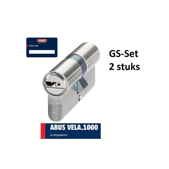 Picture of ABUS VELA 1000 CERT. SKG3 GS INCL.6SL. DOUBLE CYLINDER 30-30 SET 2PCS