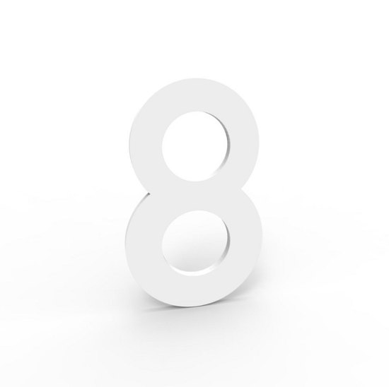 Picture of ESAFE HOUSE NUMBER E32/100/4 MATT WHITE TEXTURE NUMBER 8