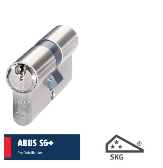 Picture of ABUS S6PLUS SKG3 Z/SLEUTELS HELE CILINDER GS 30-75