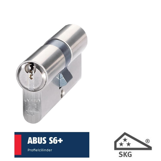 Picture of ABUS S6PLUS SKG3 Z/SLEUTELS HELE CILINDER GS 50-60