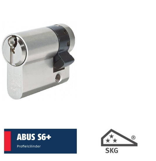 Picture of ABUS S6PLUS SKG3 Z/SLEUTELS HALVE CILINDER GS 10-70