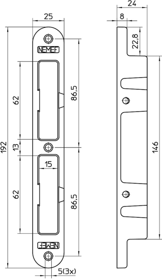 Afbeeldingen van NEMEF VS 4219 VH-SLUITKOM ZWART