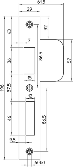 Picture of NEMEF VP 4139/17 LS LOCKING PLATE RECTANGULAR