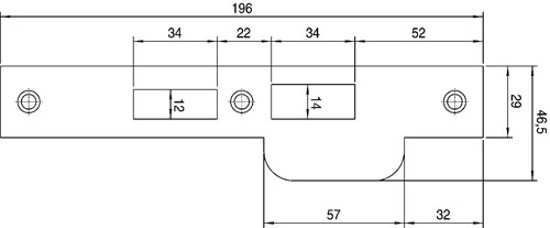 Picture of NEMEF LOCKING PLATE 4119 RIGHT STAINLESS STEEL