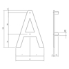 Picture of HOUSE LETTER A 100MM STAINLESS STEEL BLACK