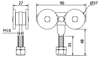 Afbeeldingen van HANGROL MET DRAADEIND RAIL 290 56K/N