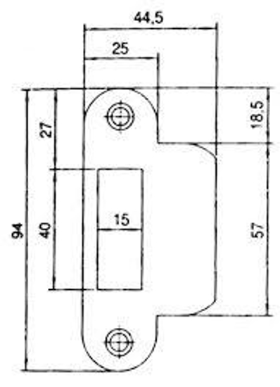 Afbeeldingen van P 635/17 SLUITPLAAT AFGEROND RVS