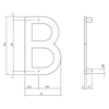 Picture of HOUSE LETTER B 100MM STAINLESS STEEL