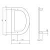 Picture of HOUSE LETTER D 100MM STAINLESS STEEL