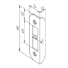 Picture of NEMEF HP 1256/12 CORNER LOCK PLATE ZINC PLATED (PIECES)