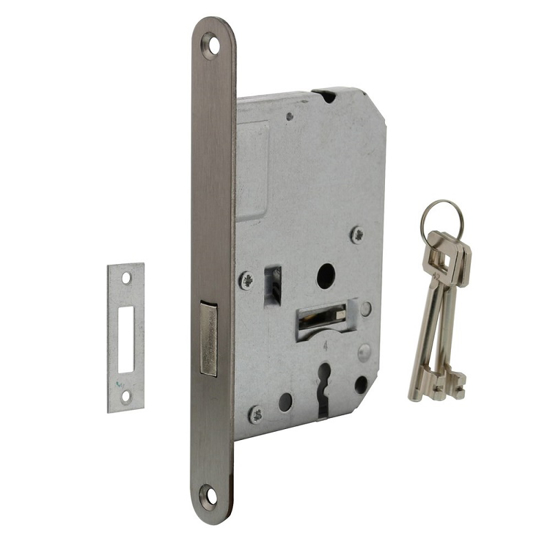 Picture of HOUSING CONSTRUCTION KEYPAD LOCK 55MM, FRONT PLATE ROUNDED STAINLESS STEEL, 20X174, DOOR