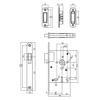 Picture of SEMI DETACHED MAGNET DOOR- AND NIGHTLOCKS 55MM, STAINLESS STEEL FRONTPLATE