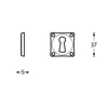 Picture of KEYPLATE SQUARE BASIC NICKEL