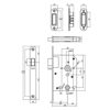 Picture of HOUSING MAGNET BATHROOM/TOILET LOCK 63/8MM, STAINLESS STEEL FRONT PLATE