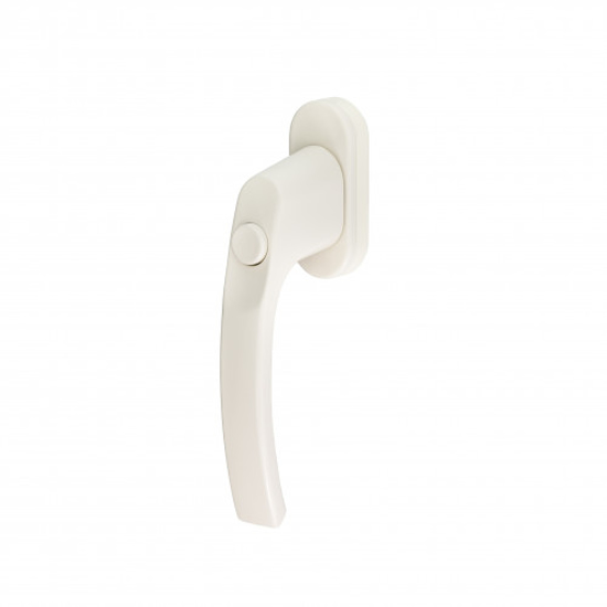 Picture of ROTARY WINDOW HANDLE LOCKABLE WITH PUSH BUTTON PIN 40MM CREAM WHITE