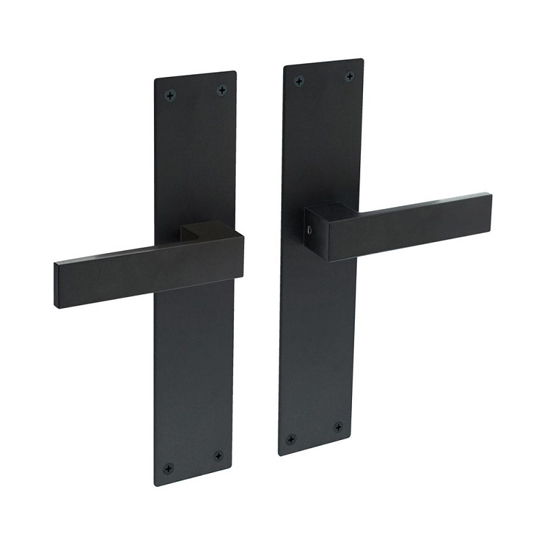 Picture of DOORLEVER AMSTERDAM WITH SHIELD 250X55X2MM BLIND BLACK