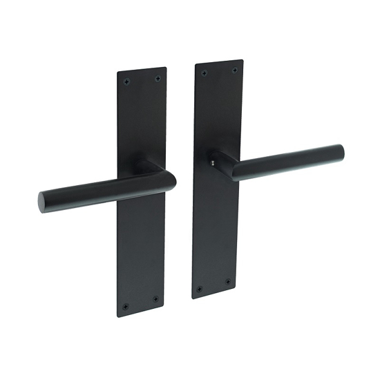 Picture of DOORLEVER JURA STRAIGHT 90° WITH SHIELD 250X55X2MM BLIND BLACK
