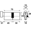 Afbeeldingen van KNOP VEILIGHEIDSCIL.SECURITY K45-30MM