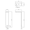 Picture of SET OF 5 CEILING BRACKETS 216MM FOR SLIDING DOOR SYSTEM 2 METRES, STEEL 
