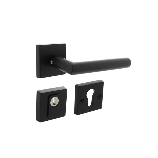 Picture of SET OF REAR DOOR FURNITURE SQUARE, DOORLEVER JURA WITH SOLID ROSETTES AND