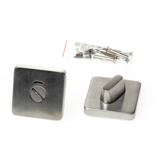 Picture of D4E STAINLESS STEEL SQUARE DOOR ESCUTCHEON TOILET / FREE + OCCUPIED