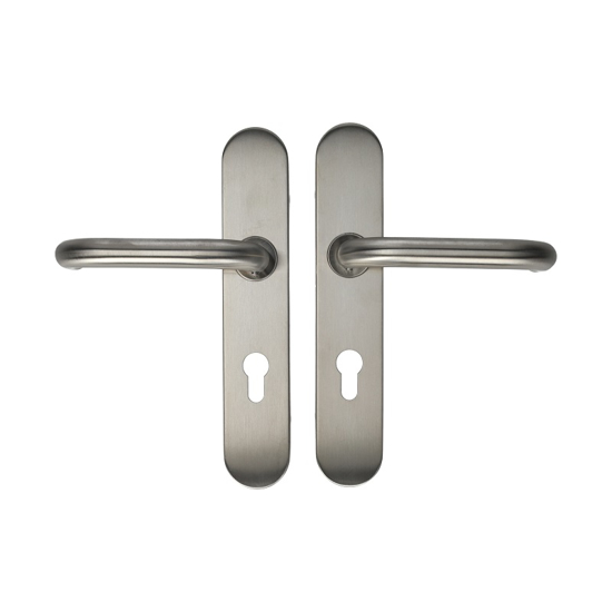 Picture of D4E DOOR LEVER ON SHIELD 45X245 STAINLESS STEEL PC72 U-19MM L/R
