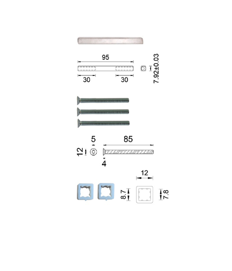 Picture of D4E SECURITY HARDWARE MOUNTING SET FR360 SINGLE/LEVER 70MM [66-74]