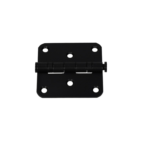 Picture of D4E BALL BEARING HINGE 76X76X2,5MM ROUNDED R10MM STAINLESS STEEL / BLACK