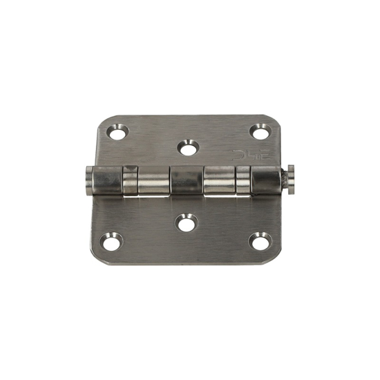 Picture of D4E BALL BEARING HINGE 76X76X2,5MM ROUNDED R10MM STAINLESS STEEL BRUSHED