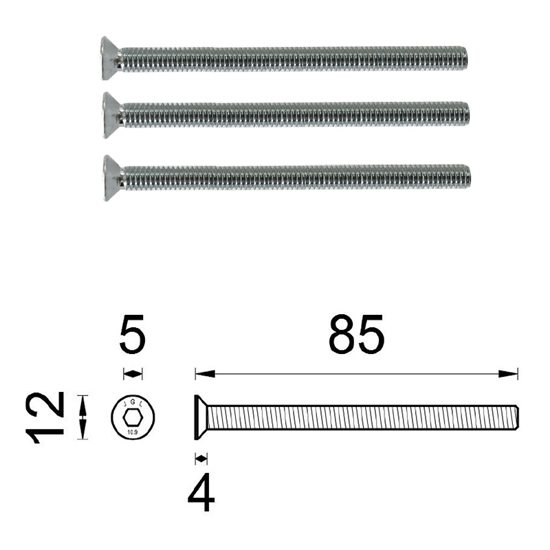 Bild von D4E VH- BESCHLAGSATZ LAGERWECHSEL. KNOPF/GRIFF DD70MM (68-74)