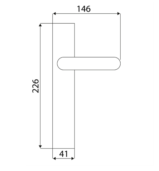 Bild von D4E DEURKRUK OP SCHILD ZWART WEFRA WC63
