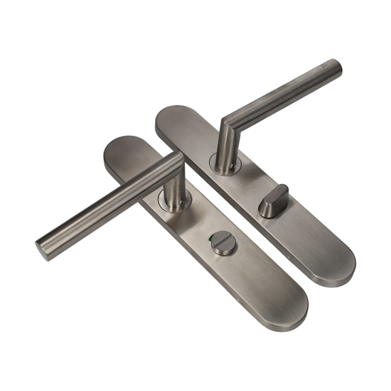 Picture of D4E DOOR LEVER ON SHIELD 45X245 STAINLESS STEEL WC63 L-19MM LEFT