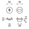 Picture of D4E ALU ROND DEURROZET TOILET WC SLUITING DD37/40-DD54/56