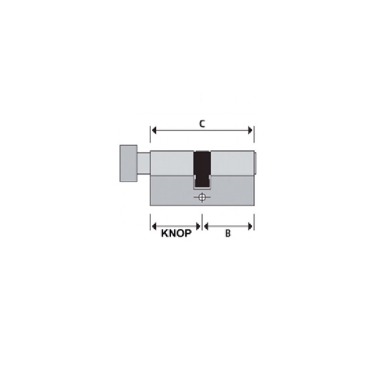 Afbeeldingen van ABUS KNOPCILINDER KE60NP VS Z45/K55