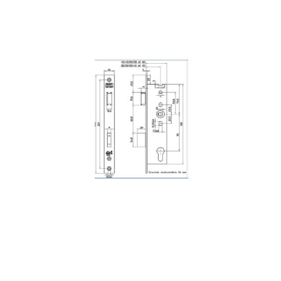 Afbeeldingen van NEMEF DEURSLOT 9601/07 RS 25MM (92MM)