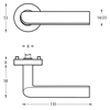 Bild von TÜRSCHRAUBE OVAL EKTOR 90° AUF FIXIERTEM STAHLROZETT MIT NUGEN ø53X8MM RV