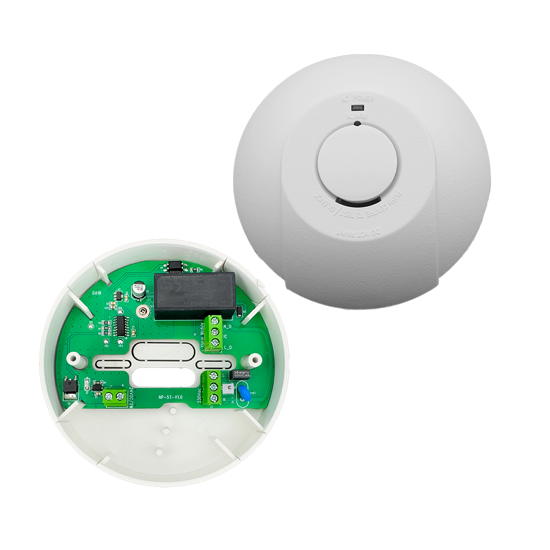 Afbeeldingen van SET ROOKMELDER EN ROOKMELDERVOET BEDRAAD 10JR KOPPELBAAR